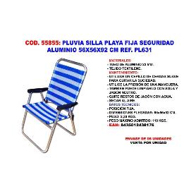 PLUVIA SILLA NORMAL FIJA PLAYA ALUMI 22Ø 56X56X92CM XYC041HPL631
