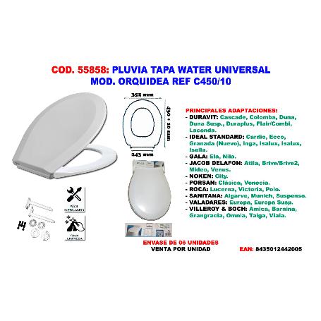 PLUVIA TAPA WC UNIVERSAL MOD. ORQUIDEA REF C450-10