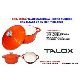 TALOX CACEROLA HIERRO FUNDIDO ESMALTADA Ø22 CM-3,4 L SK-A22Q