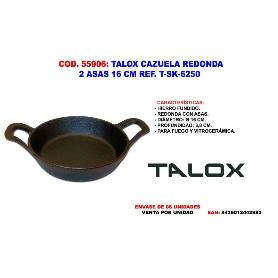 TALOX CAZUELA REDONDA HIERRO FUNDIDO 2 ASAS Ø16CM  TSK6250