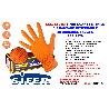 GUANTE SIFER NITRILO 9,5GR 8M DIAMANTADO NARANJA-LION C-50U T-S