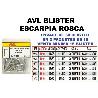 AVL BLISTER ESCARPIA ROSCA 20X70 ZINCADA  1472 (CAJA 15 UNIDADES)