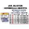AVL BLISTER HEMBRILLA-CANCAMO ABIERTA 20X70 ZINCADA  1854 (CAJA 15 UNIDADES)