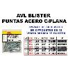 AVL BLISTER PUNTA PUNTILL ACERO 1,5X15 CABEZA PLANA ZINCADA 1564 (CAJA 15 UNIDADES)