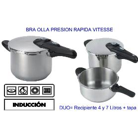 FINSTOCK BRA VITESSE OLLA PRESION RAPIDA DUO 7+4 LITROS 185105