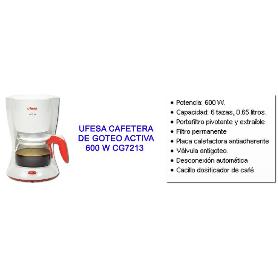 BAJA UFESA CAFETERA DE GOTEO CG7213 600W ACTIVA
