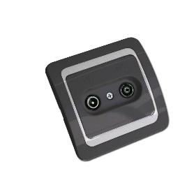 ELECTRICIDAD FINSTOCK BASE TV-FM ANTRACITA BLISTER 52041