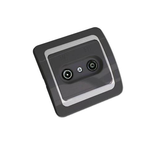 ELECTRICIDAD FINSTOCK BASE TV-FM ANTRACITA BLISTER 52041