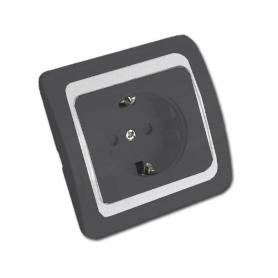 ELECTRICIDAD FINSTOCKBASE ENCHUFE CON TT ANTRACITA BLISTER 52040