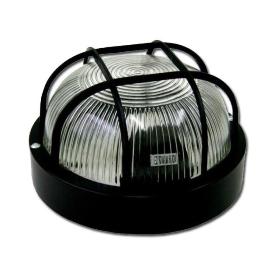 ELECTRICIDAD APLIQUE REDONDO 60W E-27 NEGRO CAJA Ø18,5 CM 14023