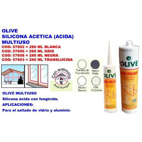 BAJA OLIVE SILICONA ACETICA ACIDA S-10 MULTI BLANCA 280 ML