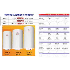 FORCALI FINST TERMO ELECTRICO VERTICAL 50L 390MM A 745MM FEH-5S