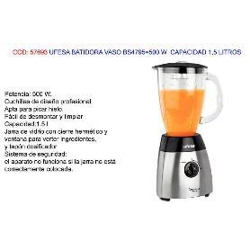 UFESA BATIDORA VASO BS4795 500 W  CAPACIDAD 1,5 LITROS