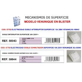 ELECTRICIDAD FINSTO DOBLE CONMUT SUP.10A 250V VENUN 50044-918444