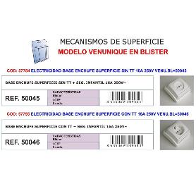 ELECTRICIDAD BASE ENCHUFE SUPERFICIE S-TT 16A 250V 91845-40845