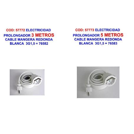 ELECTRICIDAD FINSTOC PROLONGADOR 5 MTS CABLE MANGERA 3G1,5 76583