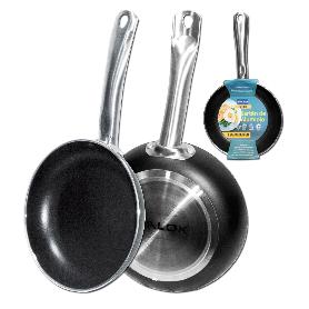 TALOX SARTEN ALUMINIO PRENSADO FULL INDUCCION MANGO INOX 22 CM