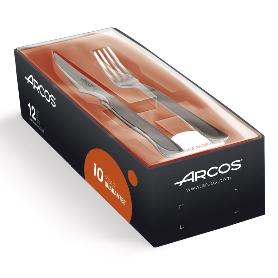 ARCOS 6 TENEDOR Y 6 CUCHILLOS 12 U. CHULETERO ACERO INOX 378100
