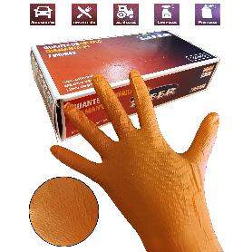GUANTE SIFER NITRILO 8,5GR 7MICRA DIAMANTADO NARANJA C-50U T-XXL