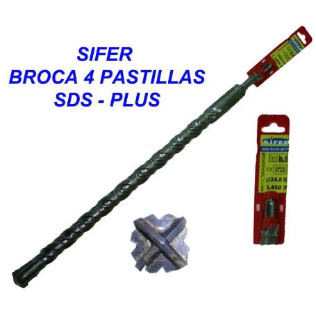 SIFER BROCA 4 PASTILLAS SDS-PLUS 24X450