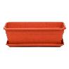 JARDINERA MACETERO RECTANGULAR PLASTICO TERRACOTA EVA 50CM+PLATO
