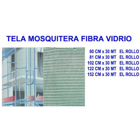 SIFER MALLA TELA MOSQUITERA FIBRA VIDRIO 80 CM X30 M-ROLLO 18X16