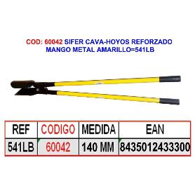 SIFER CAVA-HOYOS REFORZADO MANGO METAL AMARILLO 541LB