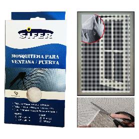 SIFER TELA-MALLA MOSQUITERA FIBRA+VELCRO ADHESIV BLANC 130X150CM