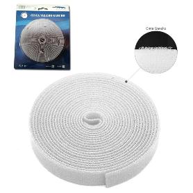 SIFER CINTA VELCRO AHDESIVA MACHO-GANCH BLANCA 6,5MX20MM BLISTER