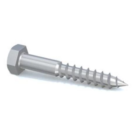 TORNILLO TIRAFONDO CABEZA HEXAGONAL  5X 30 BARRAQUERO DIN 571 (CAJA 2 UNIDADES)