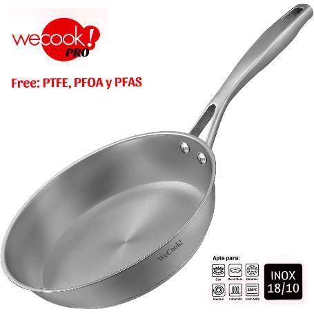 WECOOK SARTEN 26CM PRO ACERO INOX 3.5 MM TODO FUEGO REF. 64026