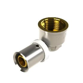 DUO PRESS CODO HEMBRA METAL 16-1-2 PARA TUBO RETICULAD M181612F