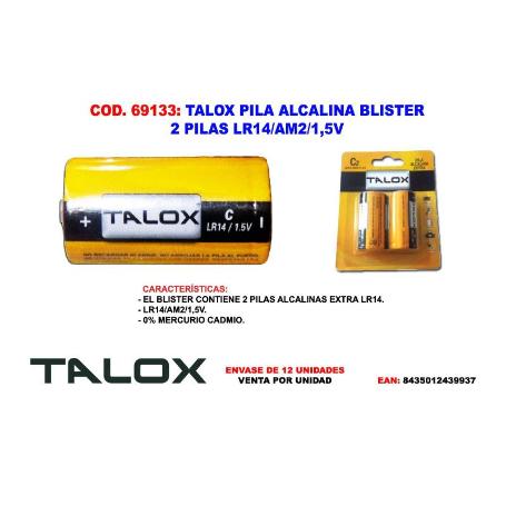 TALOX PILA C ALCALINA BLISTER 2 PILAS LR14-AM2-1.5V