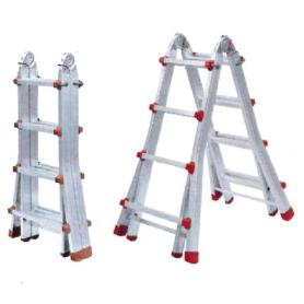 ESCALERA TELESCOPICA ARTICULADA  4X3 PELDAÑOS ALUMINIO 08.000