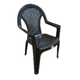 SILLA MONOBLOC BRAZOS RESPALDO ALTO REJILLA MARRON 76195D