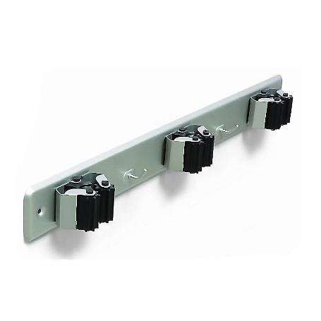 BRINOX CUELGA ESCOBAS TRIPLE CON RODILLO + 2 COLGADORES  7066