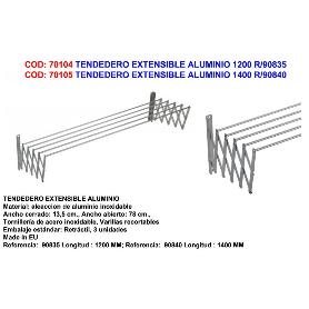BAJA TENDEDERO EXTENSIBLE ALUMINIO 1200 R-90835