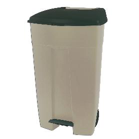 BAJA CUBO BASURA EXT.120 L.TAPA PLASTICO+PEDA+RUED 03-158-40