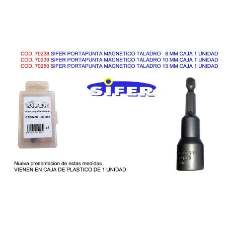 SIFER PORTA LLAVE VASO IMAN TALADRO 8 X 42MM UNIDAD BT-0842