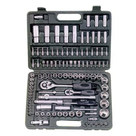 SIFER JUEGO LLAVES VASO PROFESIONAL 108 PIEZAS DE 1-2-1-4 AB718