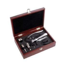 BOJ ESTUCHE REGALO MADERA Nº1 5 PZAS.ACCESORIOS VINO 09952