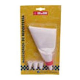 IBILI DECORADOR TARTA MANGA PLASTICO+4 BOQUILLAS BLISTER 756300