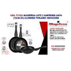BAJA MAGEFESA LOTE TRES SARTENES ANYA (18-20-24)ALUMINIO