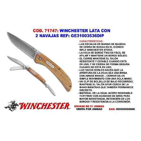 WINCHESTER LATA CON 2 NAVAJAS REF  GE31003536DIP