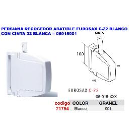PERSIANA RECOGEDOR ABATIBLE  BLANCO+CINTA 20 MM BLANCA 06015001