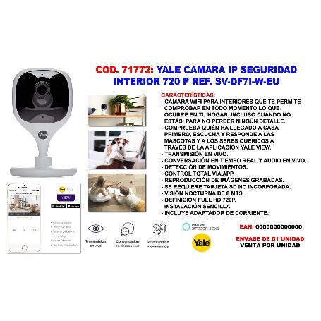 YALE CAMARA IP SEGURIDAD INTERIOR 720 P SV-DF7I-W-EU