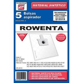 BOLSA ASPIRADOR PACK 5 UDS. ROWENTA ARTEC 2 SILENCE FORCE 915519