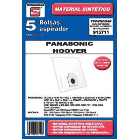 BOLSA ASPIRADOR PACK 5 UDS. PANASONIC-HOOVER 915711