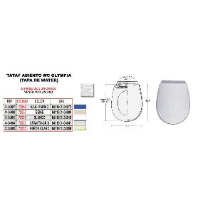TATAY FINSTOCK ASIENTO WC OLYMPIA VERDE CLARO (TAPA WATER) 44005