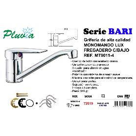 PLUVIA BARI GRIFO MONOMANDO LUX FREGADERO CAÑO RECTO MT9011-4